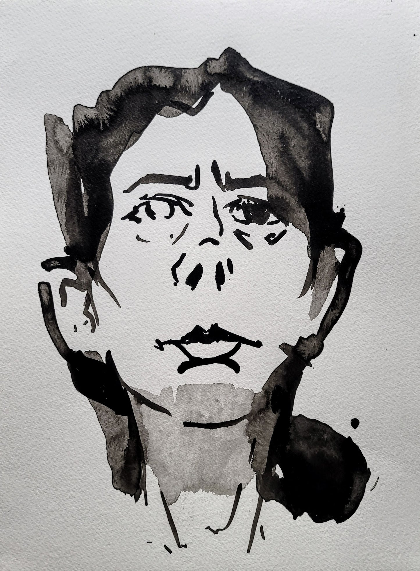 "Portrait", 2020, ink on paper, 10 x 12 inches