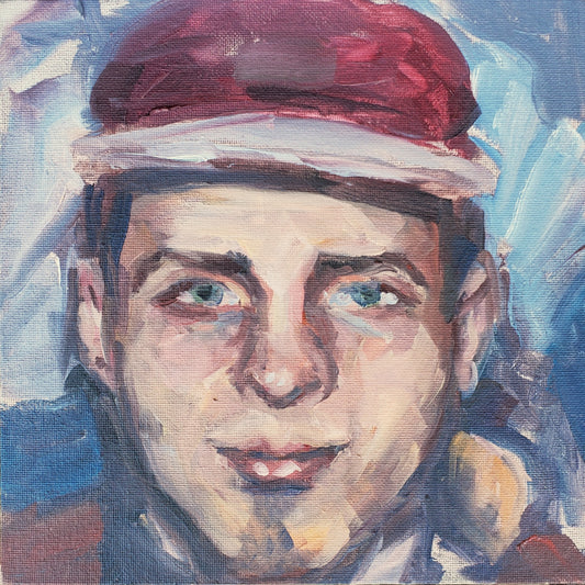 "Joshua", 2019, oil on board, 8 x 8 inches